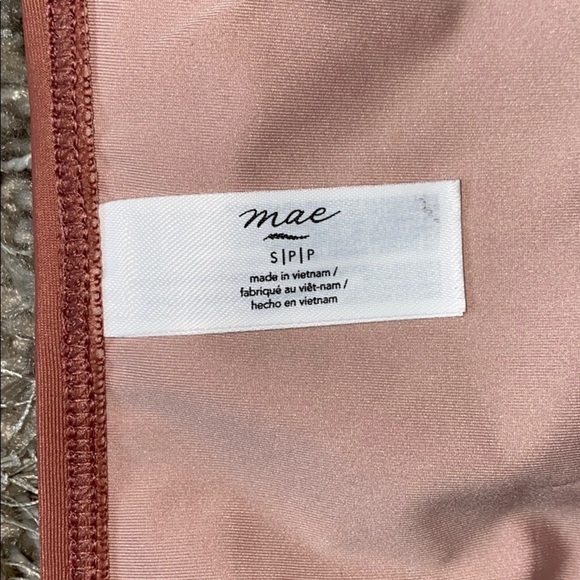 Mae Lara Lace Pink Swim Bikini Bottom Small New - Picture 5 of 6